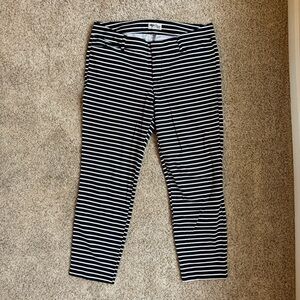 Black and White Striped Pixie Pants